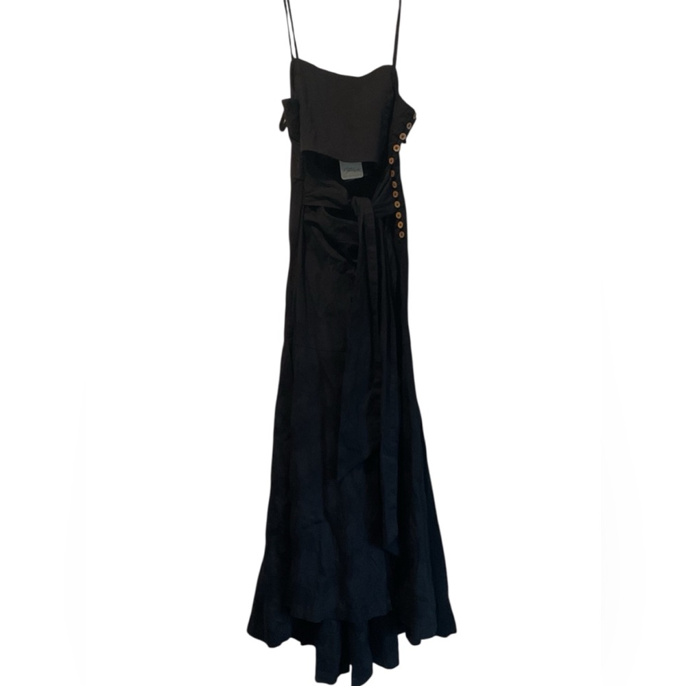 NWT Free People Black Long Cutout Maxi Dress sz Small Hippie Peasant